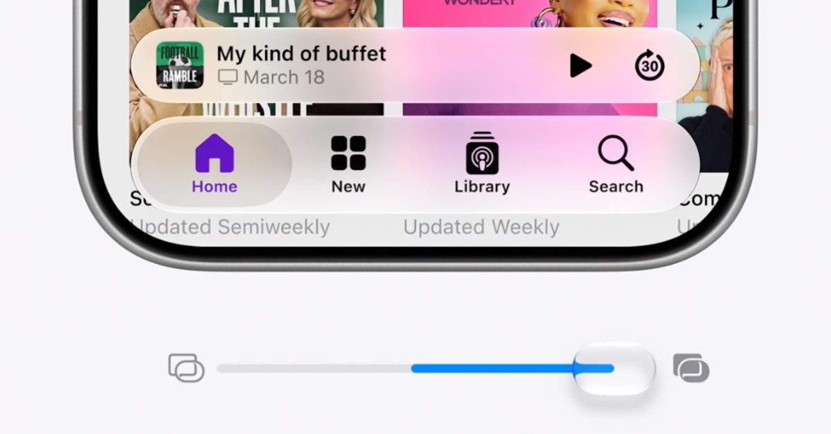 iOS 27 Liquid Glass 透明度滑块